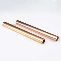 CNC machined aluminum 7075 tube with brushed and gold anodized, aluminum alloy tube for packaging